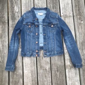 H&M Denim Jean Jacket Size 12 Medium Wash EUC
